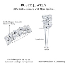 Load image into Gallery viewer, Certified Moissanite Cluster Eternity Band