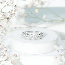 Load image into Gallery viewer, Certified Moissanite Cluster Eternity Band