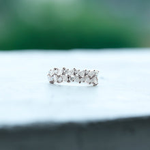 Load image into Gallery viewer, Certified Moissanite Cluster Eternity Band