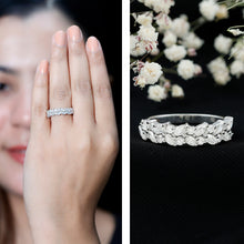 Load image into Gallery viewer, Certified Moissanite Cluster Eternity Band