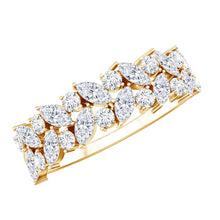Load image into Gallery viewer, Certified Moissanite Cluster Eternity Band
