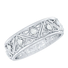 Load image into Gallery viewer, Vintage Style Diamond Wedding Band Ring