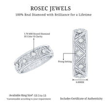 Load image into Gallery viewer, Vintage Style Diamond Wedding Band Ring