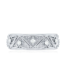 Load image into Gallery viewer, Vintage Style Diamond Wedding Band Ring