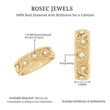 Load image into Gallery viewer, Vintage Style Diamond Wedding Band Ring