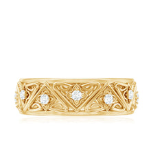 Load image into Gallery viewer, Vintage Style Diamond Wedding Band Ring