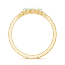 Load image into Gallery viewer, Natural Ethiopian Rainbow Opal Diamond East West Engagement Ring Wedding Band Set