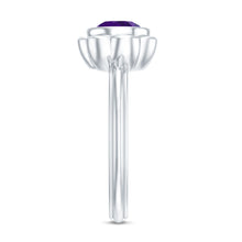 Load image into Gallery viewer, 1 Carat Amethyst Engagement Ring in Bezel Setting