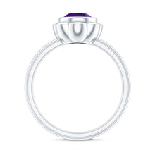 Load image into Gallery viewer, 1 Carat Amethyst Engagement Ring in Bezel Setting