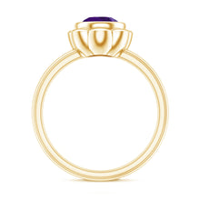 Load image into Gallery viewer, 1 Carat Amethyst Engagement Ring in Bezel Setting