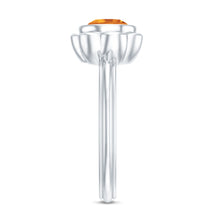 Load image into Gallery viewer, 1 Carat Citrine Solitaire Engagement Ring in Bezel Setting