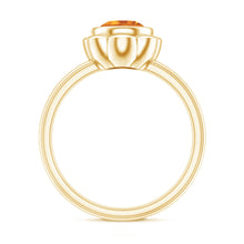 Load image into Gallery viewer, 1 Carat Citrine Solitaire Engagement Ring in Bezel Setting