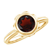 Load image into Gallery viewer, 1.7 Carat Round Cut Garnet Flower Engagement Ring for Women
