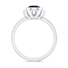 Load image into Gallery viewer, 1.5 Carat Lab Grown Black Diamond Flower Engagement Ring