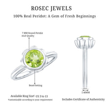 Load image into Gallery viewer, Bezel Set 1.2 Carat Peridot Engagement Ring for Women