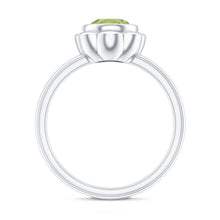 Load image into Gallery viewer, Bezel Set 1.2 Carat Peridot Engagement Ring for Women