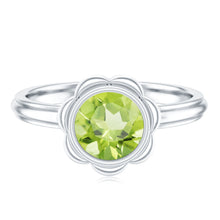 Load image into Gallery viewer, Bezel Set 1.2 Carat Peridot Engagement Ring for Women