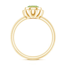 Load image into Gallery viewer, Bezel Set 1.2 Carat Peridot Engagement Ring for Women