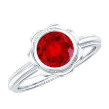 Load image into Gallery viewer, 1.3 Carat Lab Grown Ruby Flower Engagement Ring
