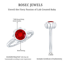 Load image into Gallery viewer, 1.3 Carat Lab Grown Ruby Flower Engagement Ring