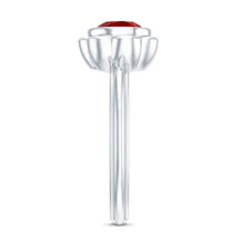 Load image into Gallery viewer, 1.3 Carat Lab Grown Ruby Flower Engagement Ring