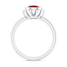 Load image into Gallery viewer, 1.3 Carat Lab Grown Ruby Flower Engagement Ring