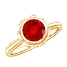 Load image into Gallery viewer, 1.3 Carat Lab Grown Ruby Flower Engagement Ring