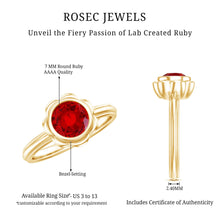 Load image into Gallery viewer, 1.3 Carat Lab Grown Ruby Flower Engagement Ring