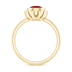 1.3 Carat Lab Grown Ruby Flower Engagement Ring
