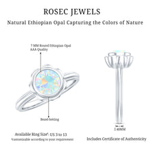 Load image into Gallery viewer, 1.5 Carat Ethiopian Opal Engagement Ring for Women