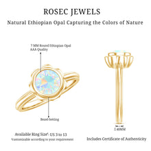 Load image into Gallery viewer, 1.5 Carat Ethiopian Opal Engagement Ring for Women