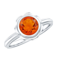 Load image into Gallery viewer, 1.5 Carat Real Fire Opal Flower Engagement Ring