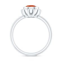 Load image into Gallery viewer, 1.5 Carat Real Fire Opal Flower Engagement Ring