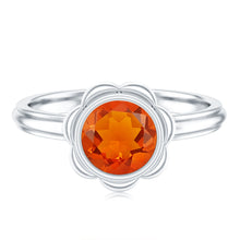 Load image into Gallery viewer, 1.5 Carat Real Fire Opal Flower Engagement Ring