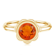 Load image into Gallery viewer, 1.5 Carat Real Fire Opal Flower Engagement Ring