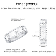 Load image into Gallery viewer, Vintage Inspired Lab Grown Diamond Starburst Wedding Band