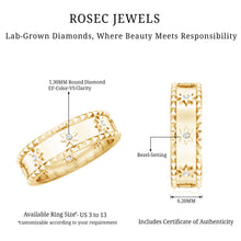 Load image into Gallery viewer, Vintage Inspired Lab Grown Diamond Starburst Wedding Band