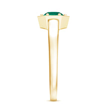 Load image into Gallery viewer, Certified 0.8 Carat Lab Created Emerald Solitaire Engagement Ring