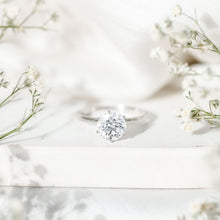 Load image into Gallery viewer, 2 Carat Lab Grown Diamond Solitaire Engagement Ring with Hidden Halo