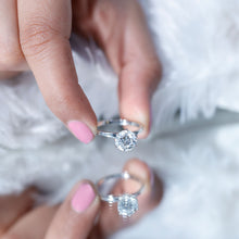 Load image into Gallery viewer, 2 Carat Lab Grown Diamond Solitaire Engagement Ring with Hidden Halo