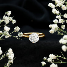 Load image into Gallery viewer, 2 Carat Lab Grown Diamond Solitaire Engagement Ring with Hidden Halo