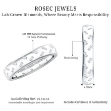 Load image into Gallery viewer, Baguette Cut Lab Grown Diamond Wedding Band With Certificate