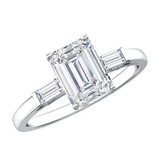 Load image into Gallery viewer, 2 CT Lab Grown Diamond Emerald Cut Engagement Ring