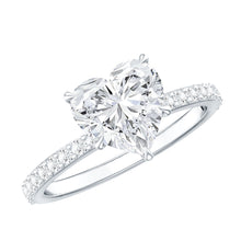 Load image into Gallery viewer, 2 Carat Lab Grown Diamond Heart Engagement Ring for Her