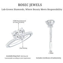 Load image into Gallery viewer, 2 Carat Lab Grown Diamond Heart Engagement Ring for Her