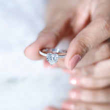 Load image into Gallery viewer, 2 Carat Lab Grown Diamond Heart Engagement Ring for Her