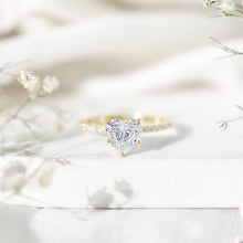 Load image into Gallery viewer, 2 Carat Lab Grown Diamond Heart Engagement Ring for Her