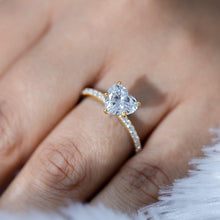 Load image into Gallery viewer, 2 Carat Lab Grown Diamond Heart Engagement Ring for Her