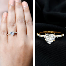 Load image into Gallery viewer, 2 Carat Lab Grown Diamond Heart Engagement Ring for Her