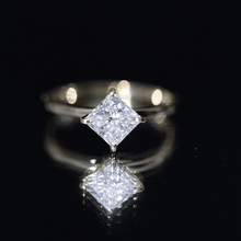Load image into Gallery viewer, 1.25 CT Princess Cut Lab Grown Diamond Solitaire Engagement Ring